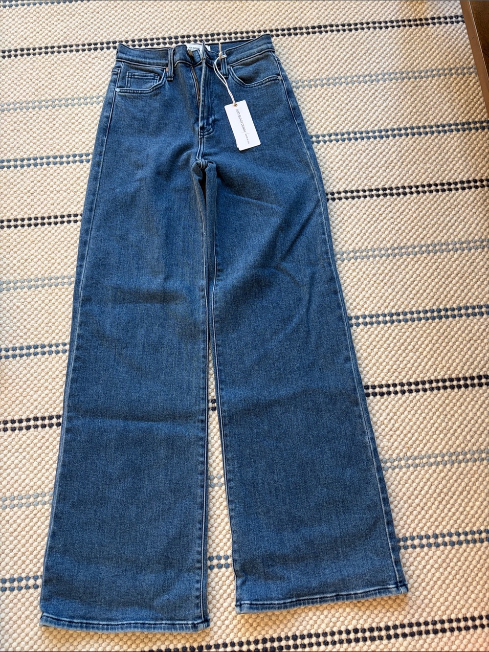 Just black denim palazzo jeans size 24 - Picture 1 of 3